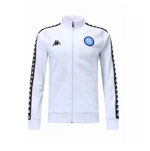 18-19 Napoli White Training Jacket - Click Image to Close